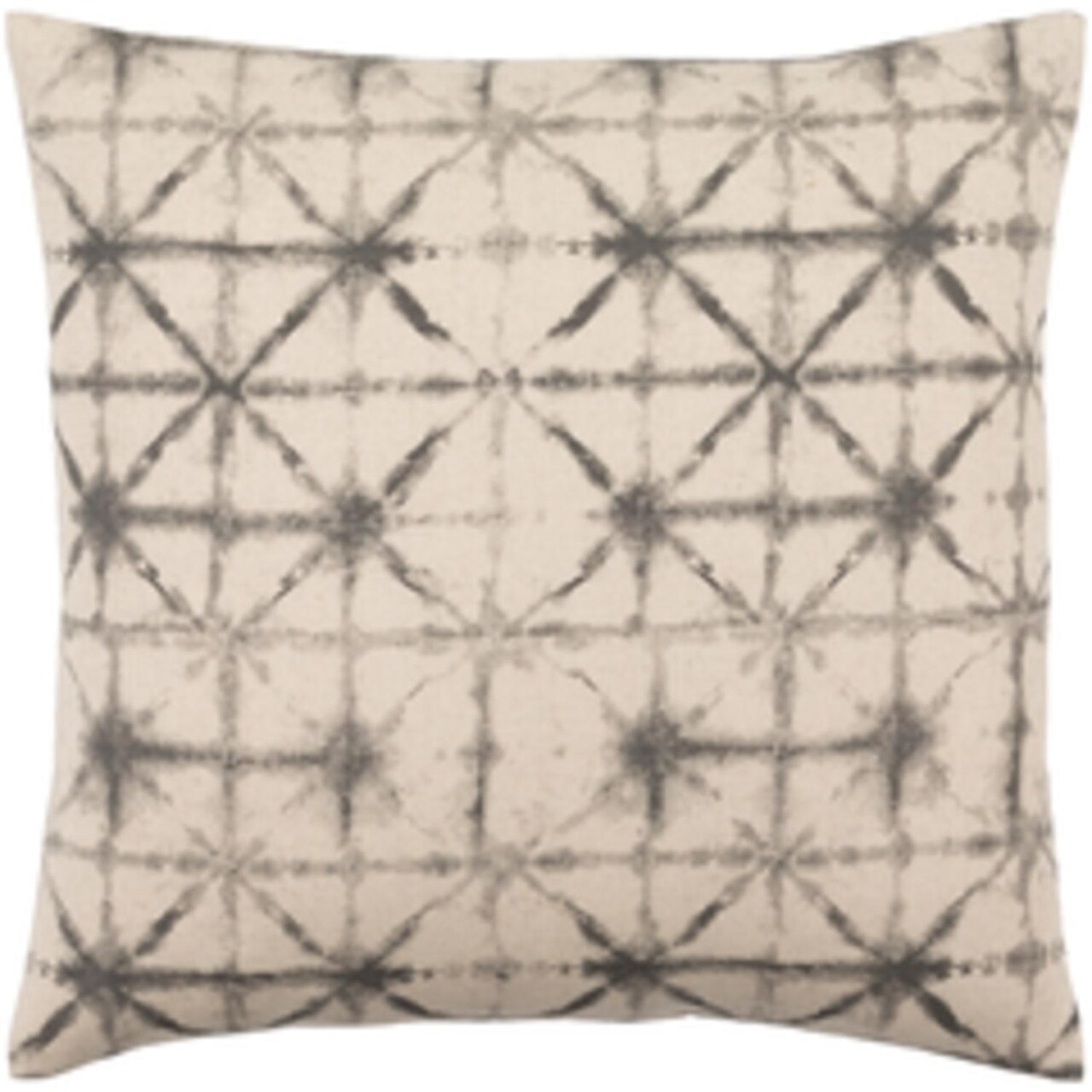 Tiwari Home 18" Beige and Black Contemporary Square Throw Pillow